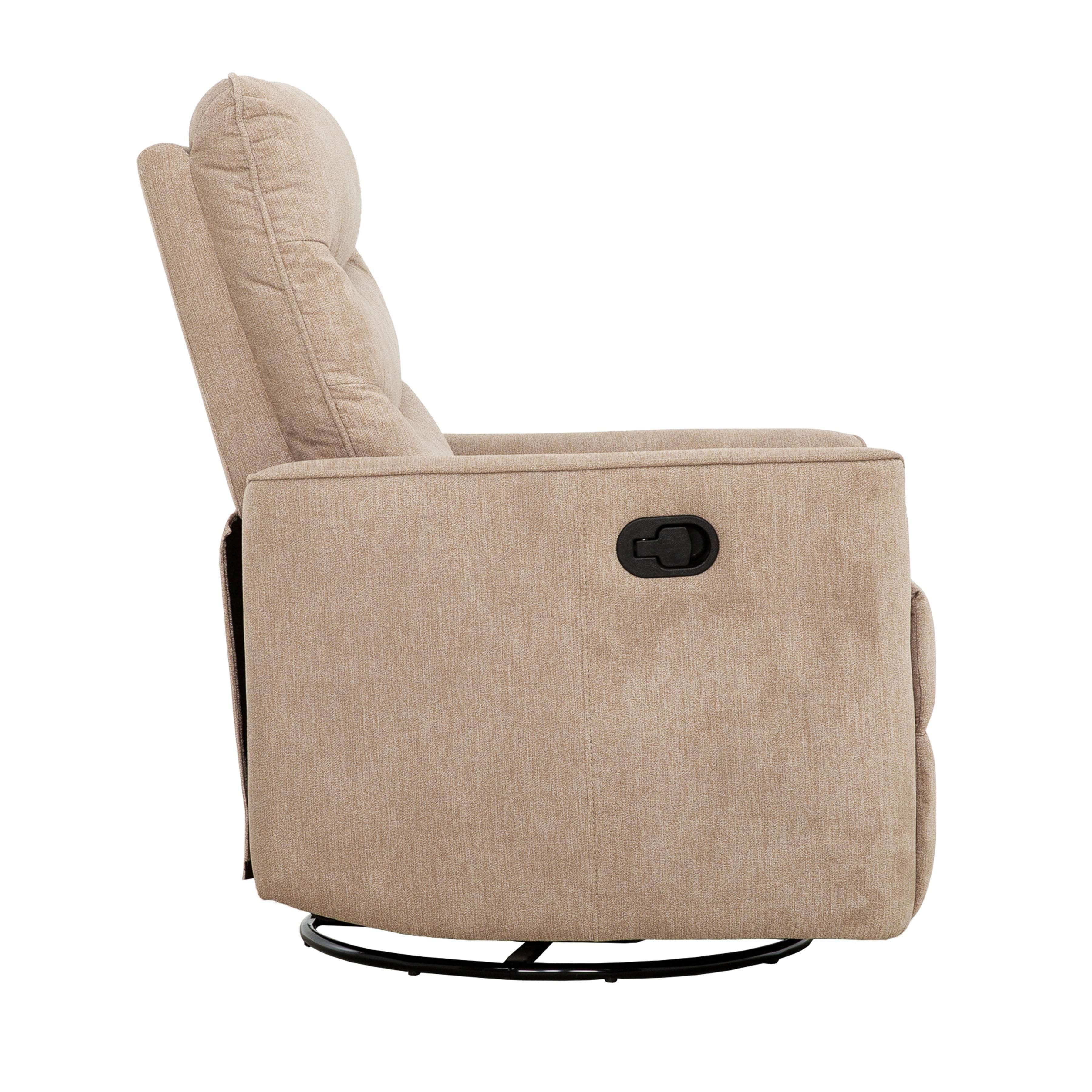 Denver Glider Reclining Chair in Linen Beige