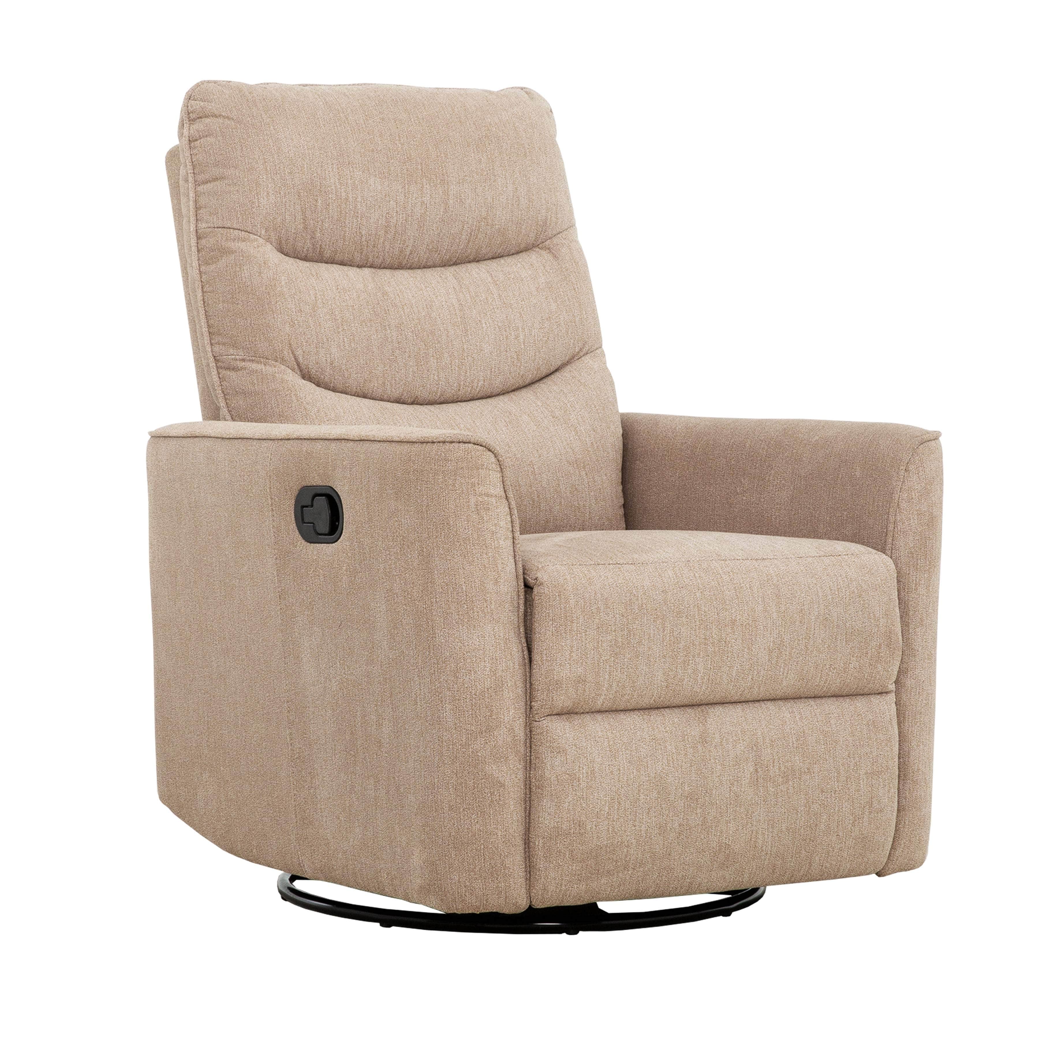 Denver Glider Reclining Chair in Linen Beige