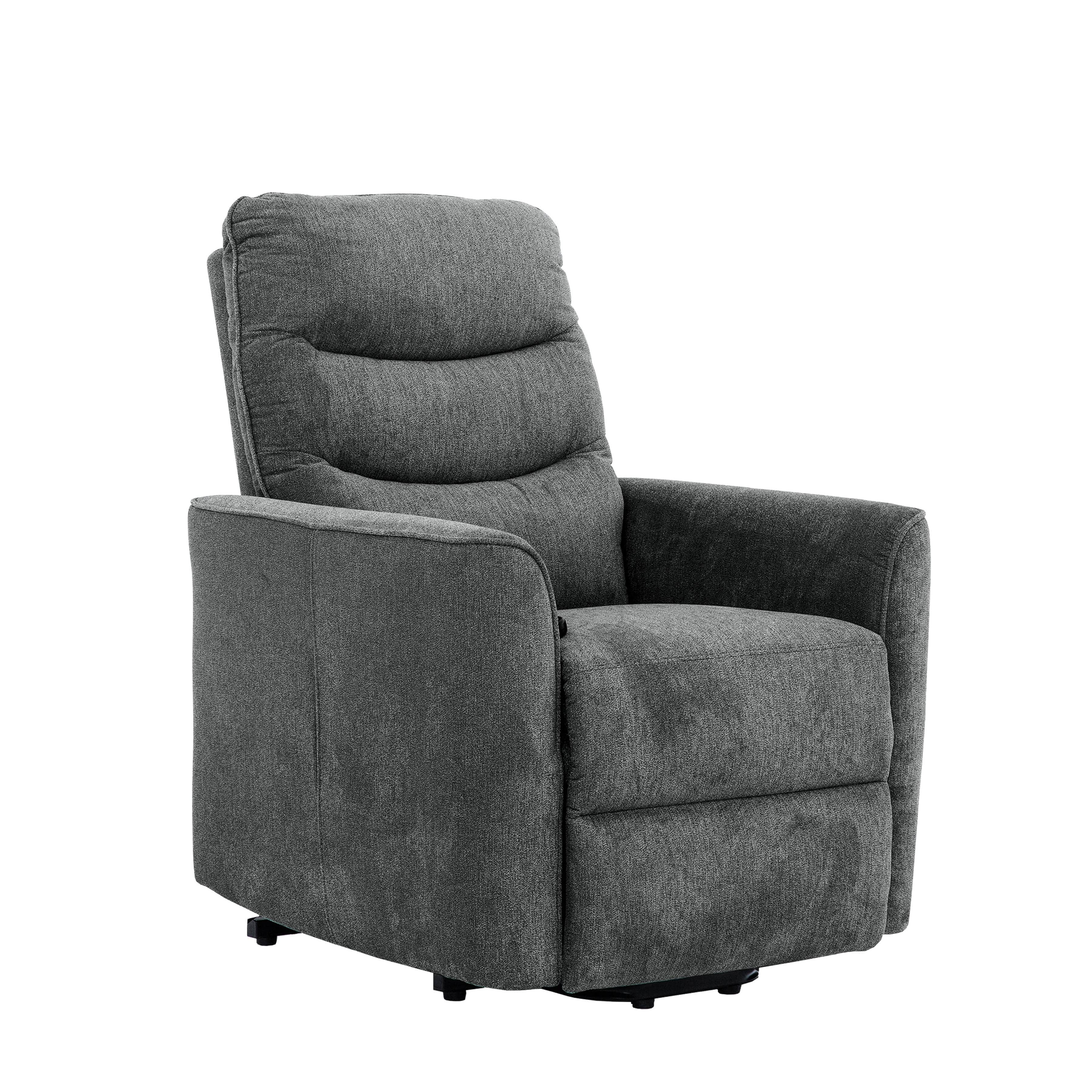 Denver Power Reclining Lift Chair in Linen Dark Grey