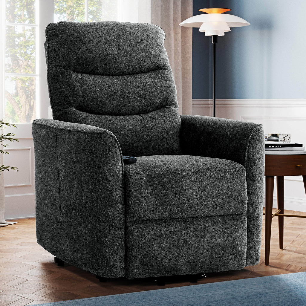 Denver Power Reclining Lift Chair in Linen Dark Grey