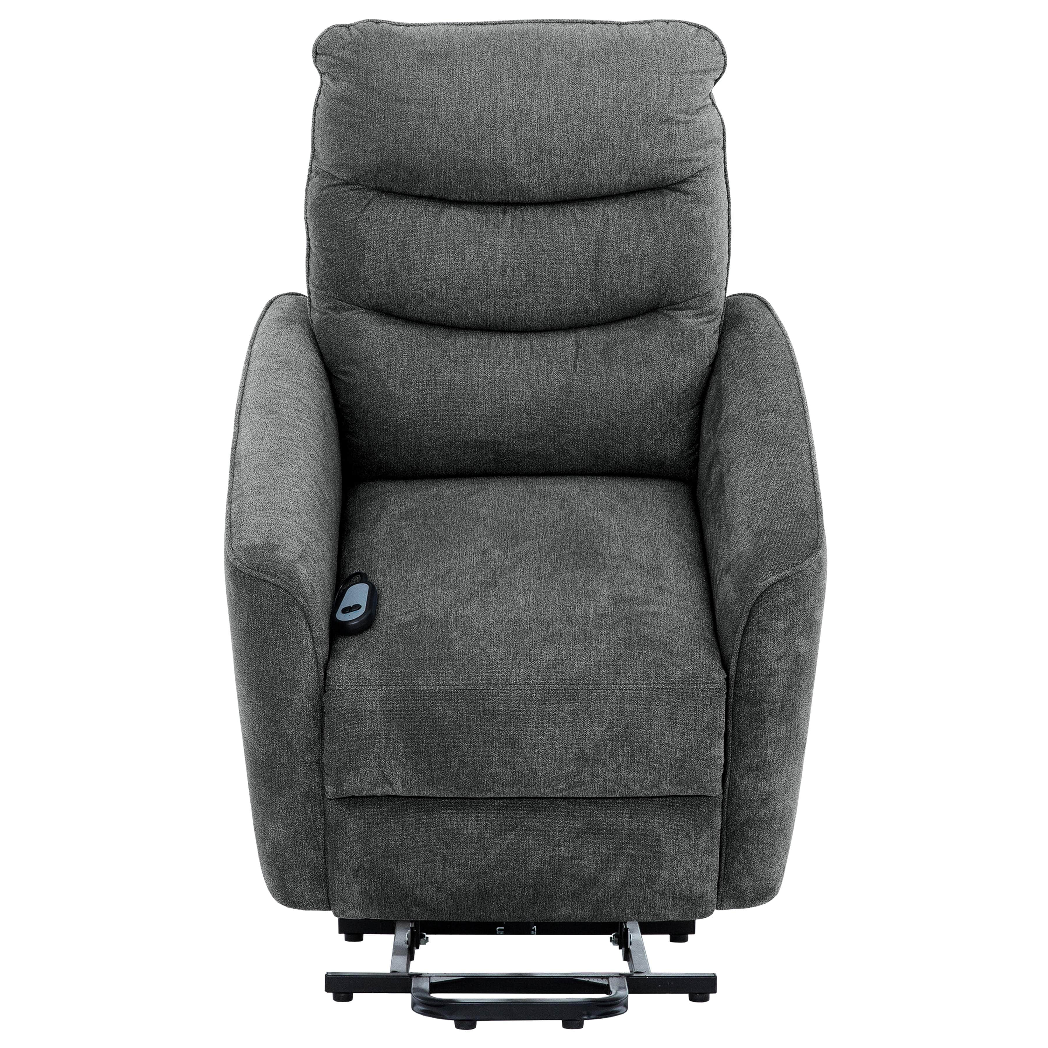 Denver Power Reclining Lift Chair in Linen Dark Grey