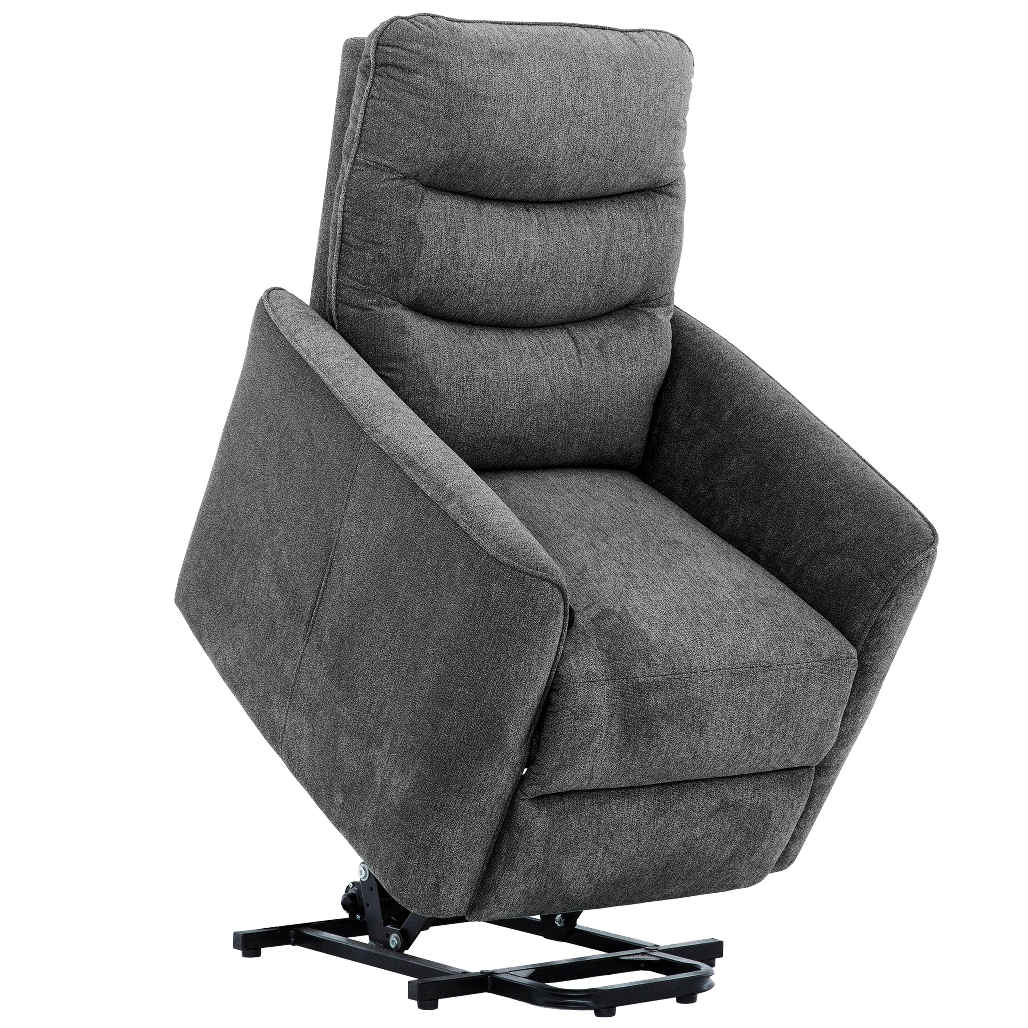 Denver Power Reclining Lift Chair in Linen Dark Grey