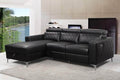 Morris Power Reclining Sectional Sofa with Storage Chaise in Black Faux Leather - Available in 2 Configurations
